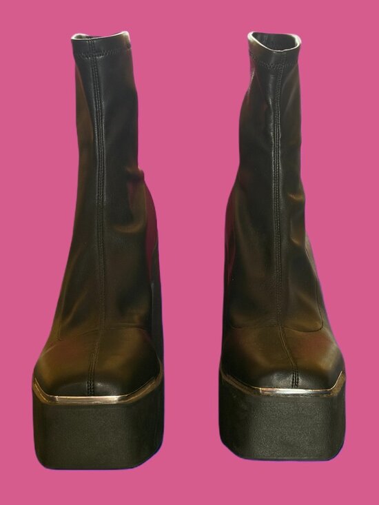 Naked Wolfe Shoes - Naked Wolfe Illuminate Vegan Leather Platform Ankle Boots